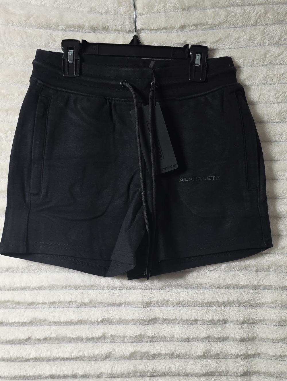 0525 Alphalete Women's‎ Black Athletic Drawstring Shorts; Small
